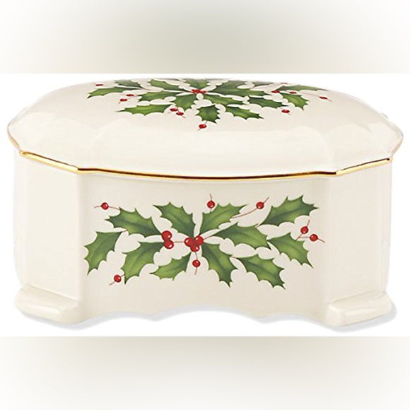 BNIB LENOX HOLIDAY ARCHIVE MUSICAL TRINKET BOX - Picture 3 of 14